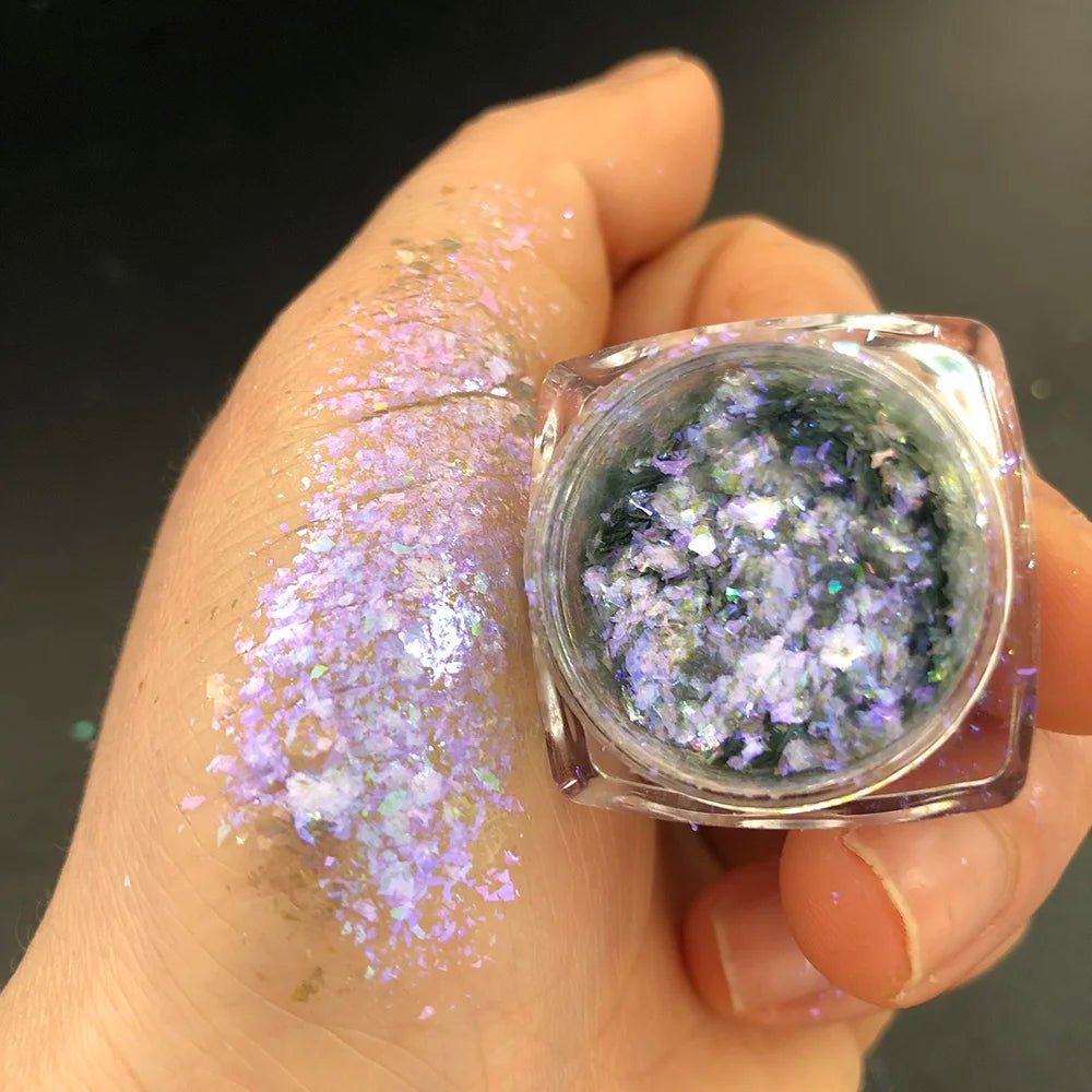 New Christmas Chameleon Glitter Flakes 1Jar(1 - 2g) Holographic Color - Changed Chameleon Sequins Red/Green Manicure Chameleon Flake - Glitch 69