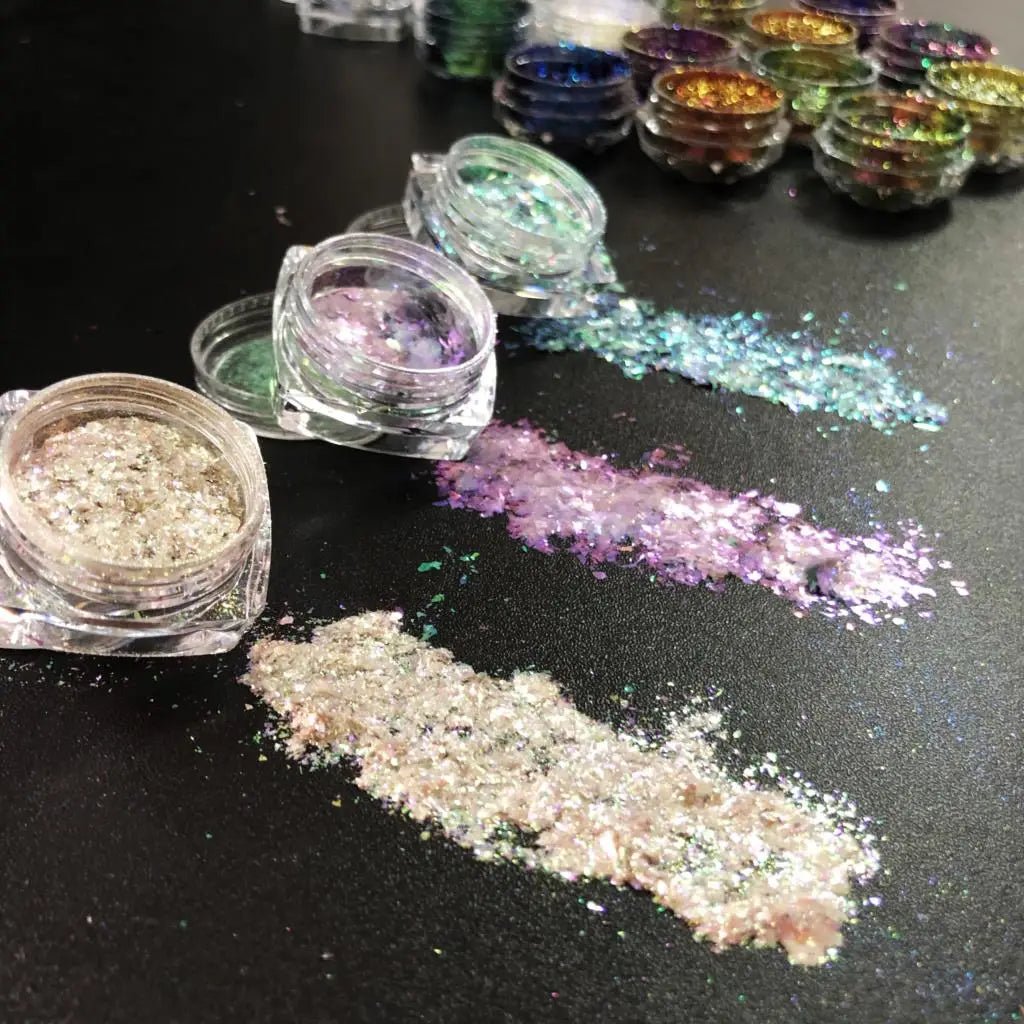 New Christmas Chameleon Glitter Flakes 1Jar(1 - 2g) Holographic Color - Changed Chameleon Sequins Red/Green Manicure Chameleon Flake - Glitch 69