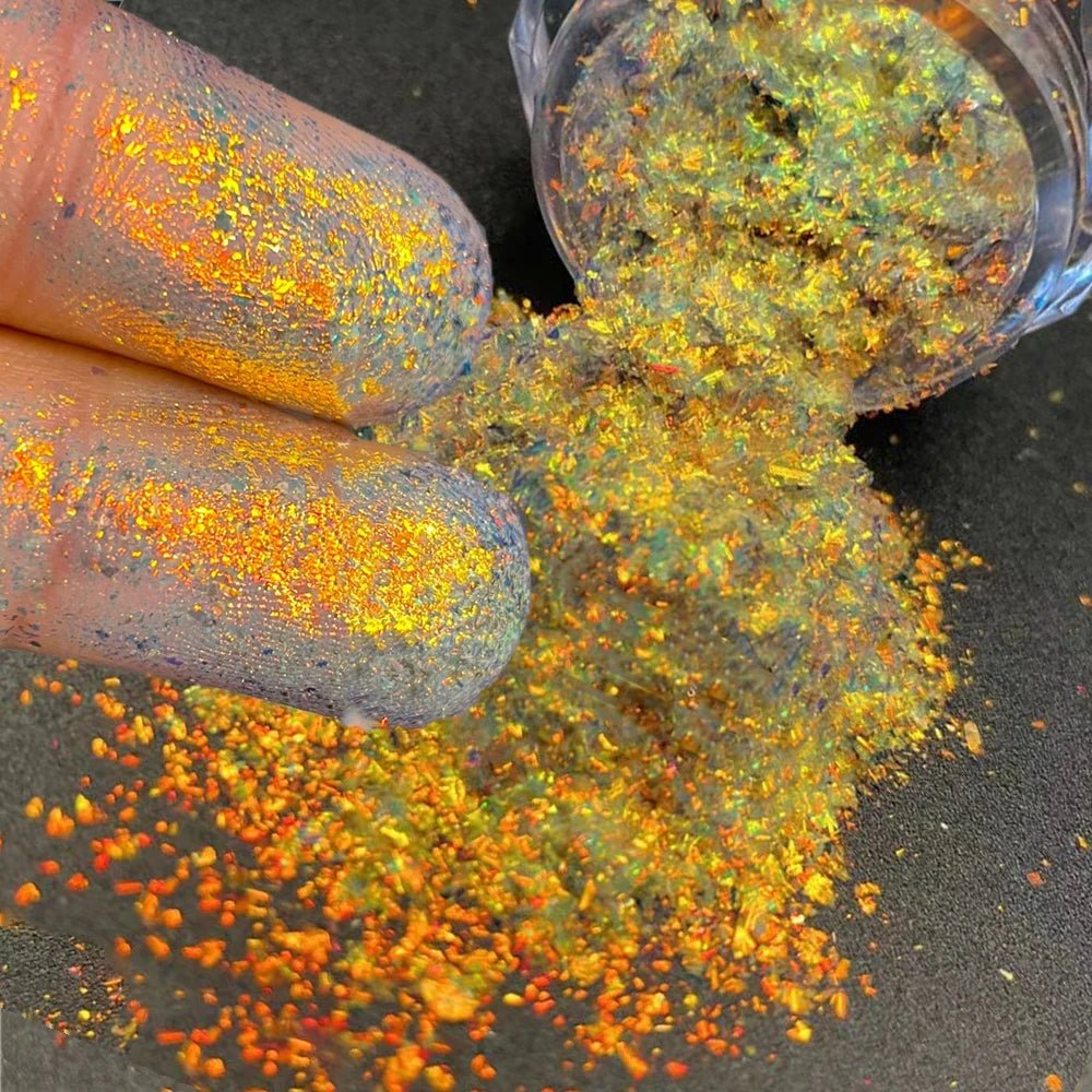 New Christmas Chameleon Glitter Flakes 1Jar(1 - 2g) Holographic Color - Changed Chameleon Sequins Red/Green Manicure Chameleon Flake - Glitch 69