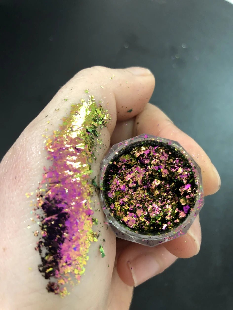 New Christmas Chameleon Glitter Flakes 1Jar(1 - 2g) Holographic Color - Changed Chameleon Sequins Red/Green Manicure Chameleon Flake - Glitch 69