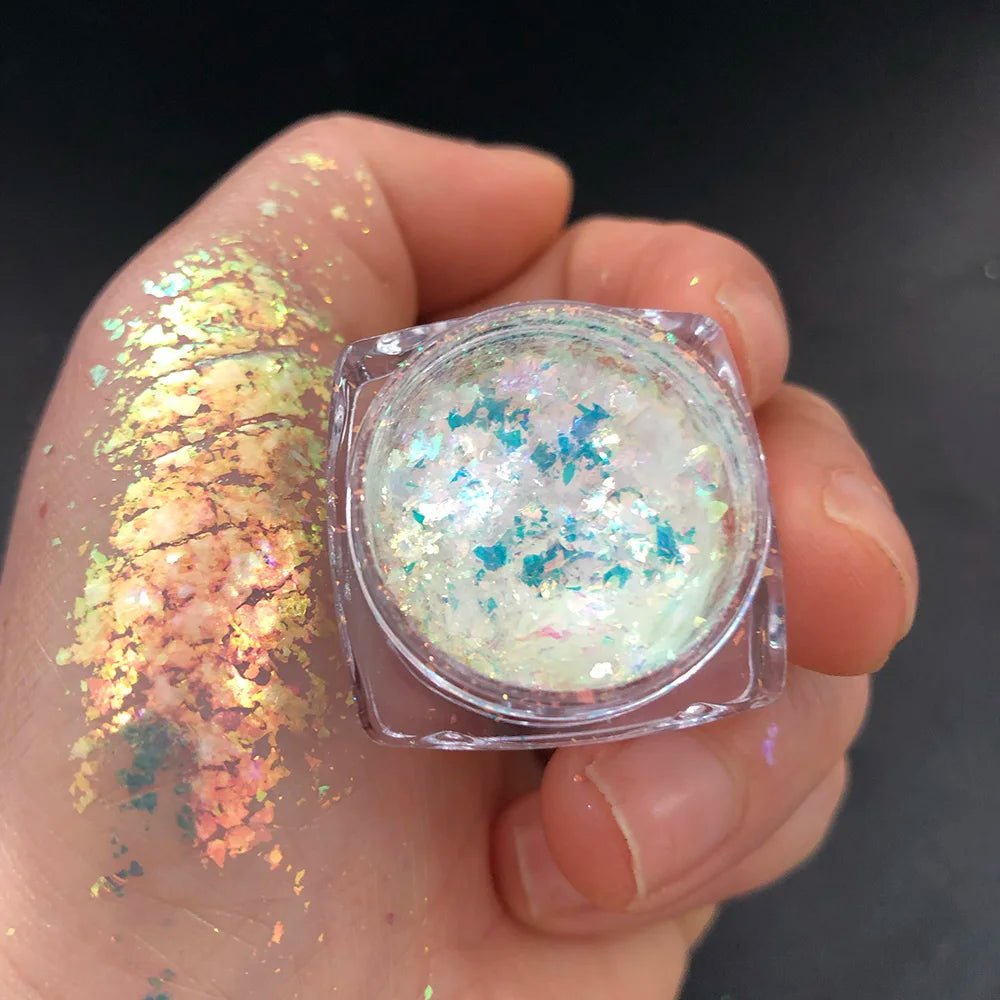 New Christmas Chameleon Glitter Flakes 1Jar(1 - 2g) Holographic Color - Changed Chameleon Sequins Red/Green Manicure Chameleon Flake - Glitch 69