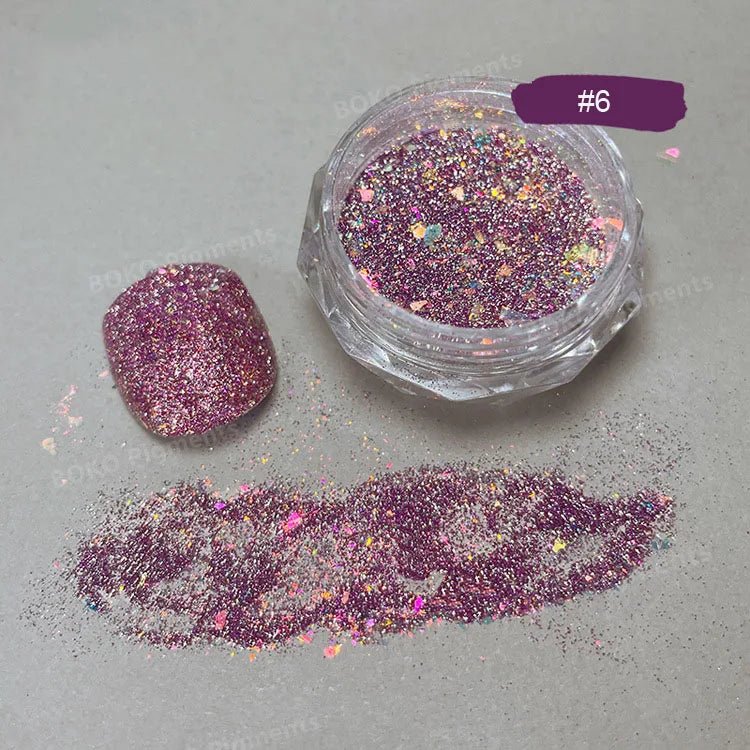 New Christmas Chameleon Glitter Flakes 1Jar(1 - 2g) Holographic Color - Changed Chameleon Sequins Red/Green Manicure Chameleon Flake - Glitch 69