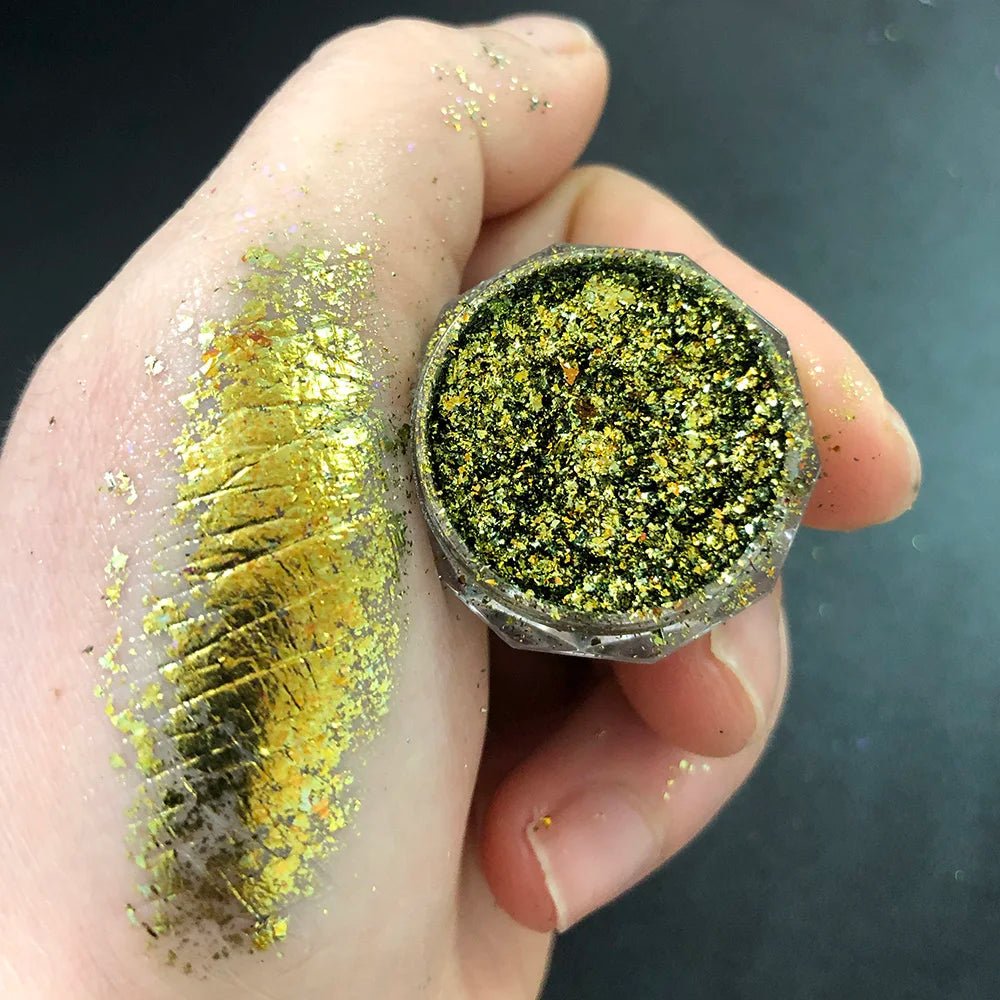 New Christmas Chameleon Glitter Flakes 1Jar(1 - 2g) Holographic Color - Changed Chameleon Sequins Red/Green Manicure Chameleon Flake - Glitch 69