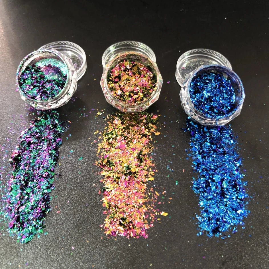 New Christmas Chameleon Glitter Flakes 1Jar(1 - 2g) Holographic Color - Changed Chameleon Sequins Red/Green Manicure Chameleon Flake - Glitch 69