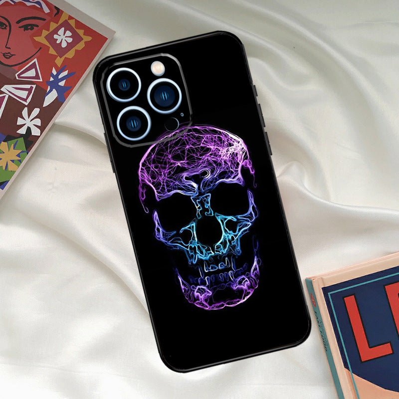 Phone Case Cool Ghost Skull Face Phone Case - Glitch 69