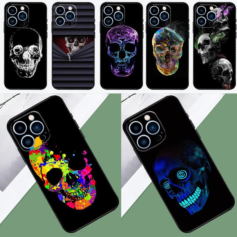Phone Case Cool Ghost Skull Face Phone Case - Glitch 69