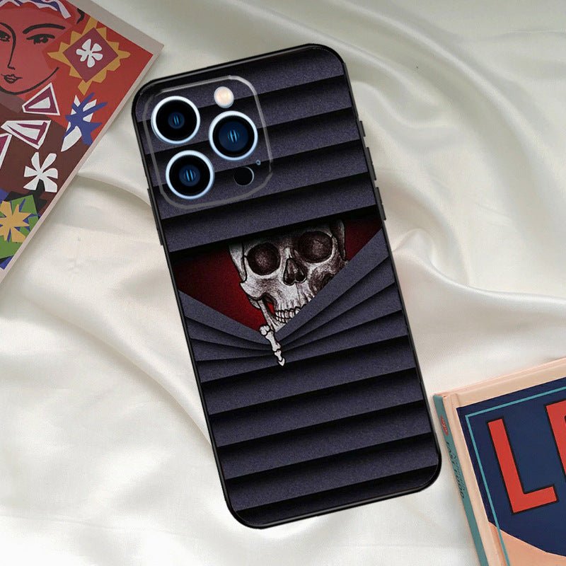 Phone Case Cool Ghost Skull Face Phone Case - Glitch 69