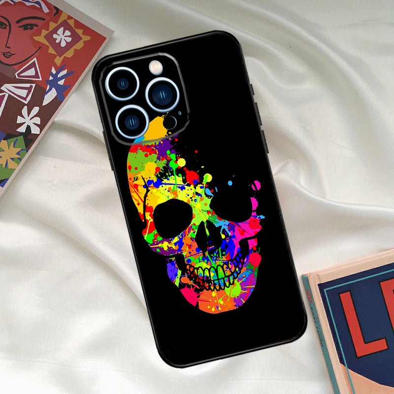 Phone Case Cool Ghost Skull Face Phone Case - Glitch 69