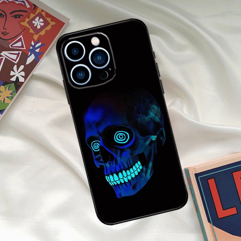 Phone Case Cool Ghost Skull Face Phone Case - Glitch 69