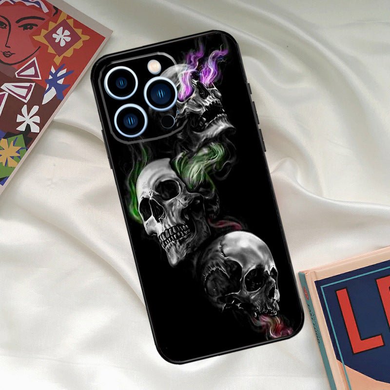 Phone Case Cool Ghost Skull Face Phone Case - Glitch 69