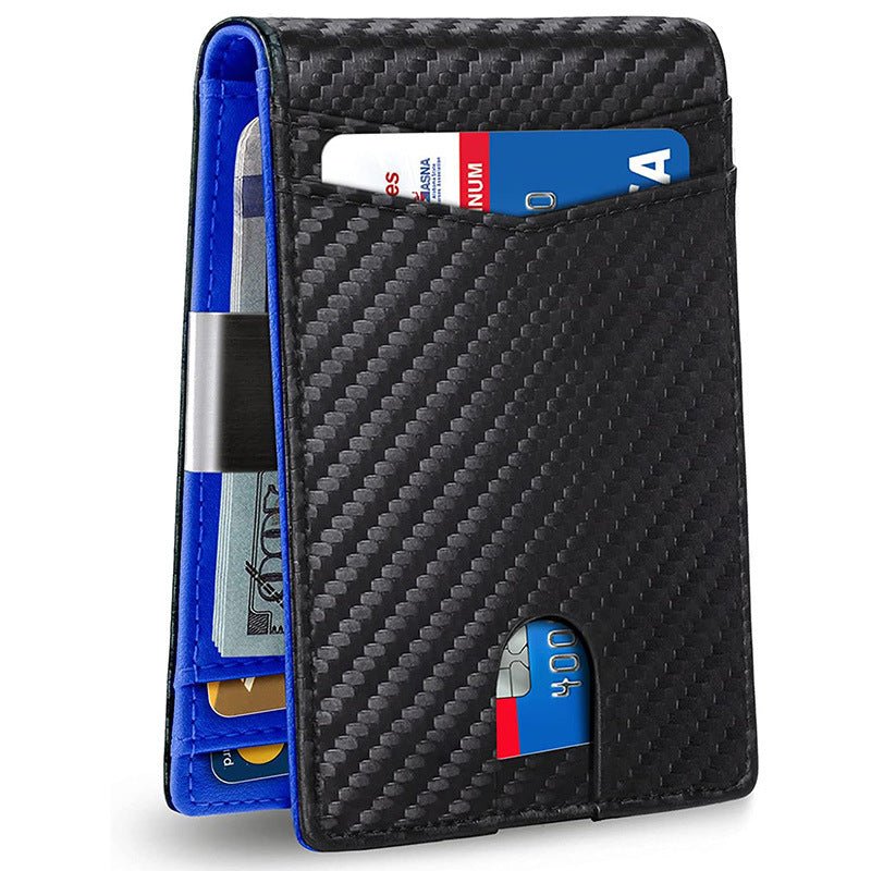 PU Leather Multiple Card Slots Anti - theft Wallet Card Holder - Glitch 69