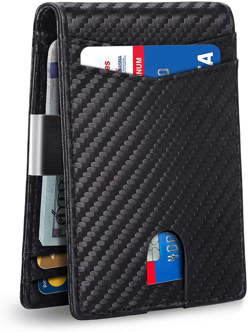 PU Leather Multiple Card Slots Anti - theft Wallet Card Holder - Glitch 69