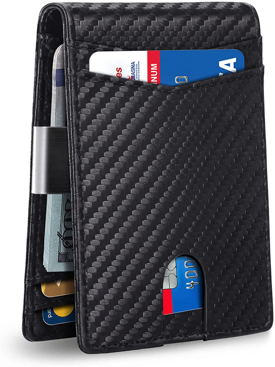 PU Leather Multiple Card Slots Anti - theft Wallet Card Holder - Glitch 69
