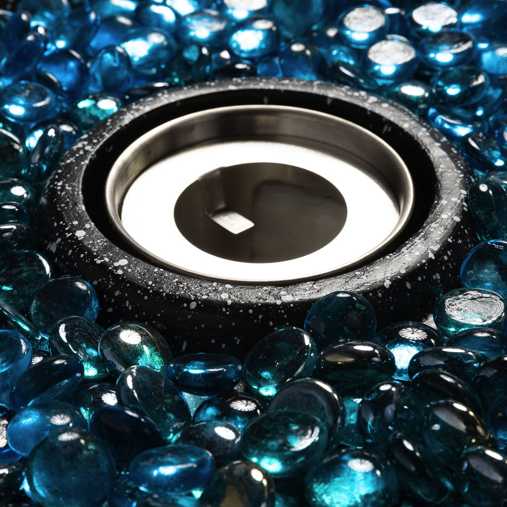 Tabletop Fire Pit with Glass Wind Guard - Glitch 69